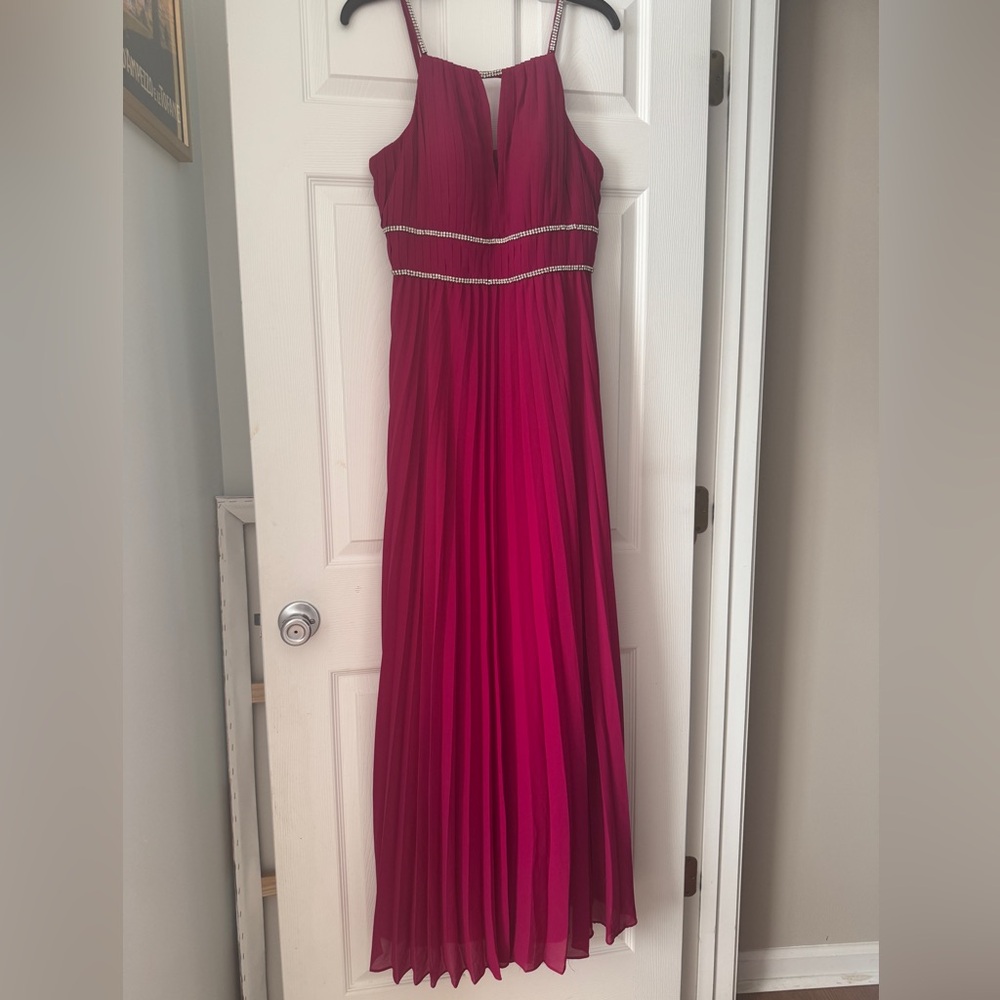 Long Fuchsia Evening Gown